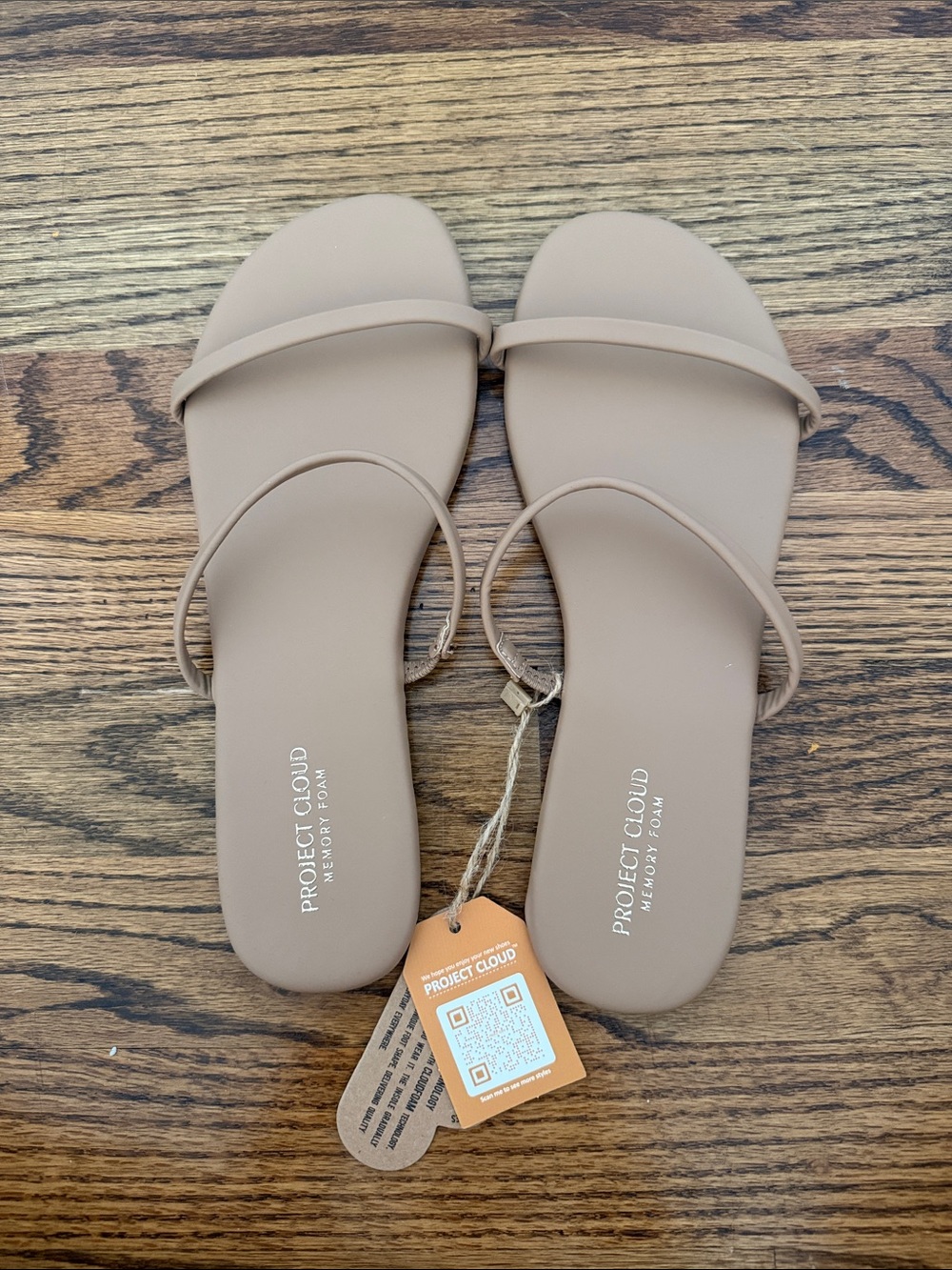 Project Cloud Women's Minimalist Tan Strap Sandals